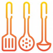 Küchenwerkzeuge Utensil -Hintergrund PNG