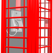Cabine telefônica de Londres sem fundo