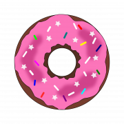 Roze donut png -bestand