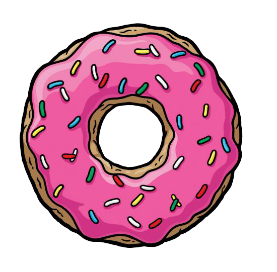 Pink Donut PNG Image File