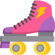 Pink Roller Skates PNG Cutout