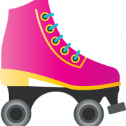 Pink Roller Skates PNG Image