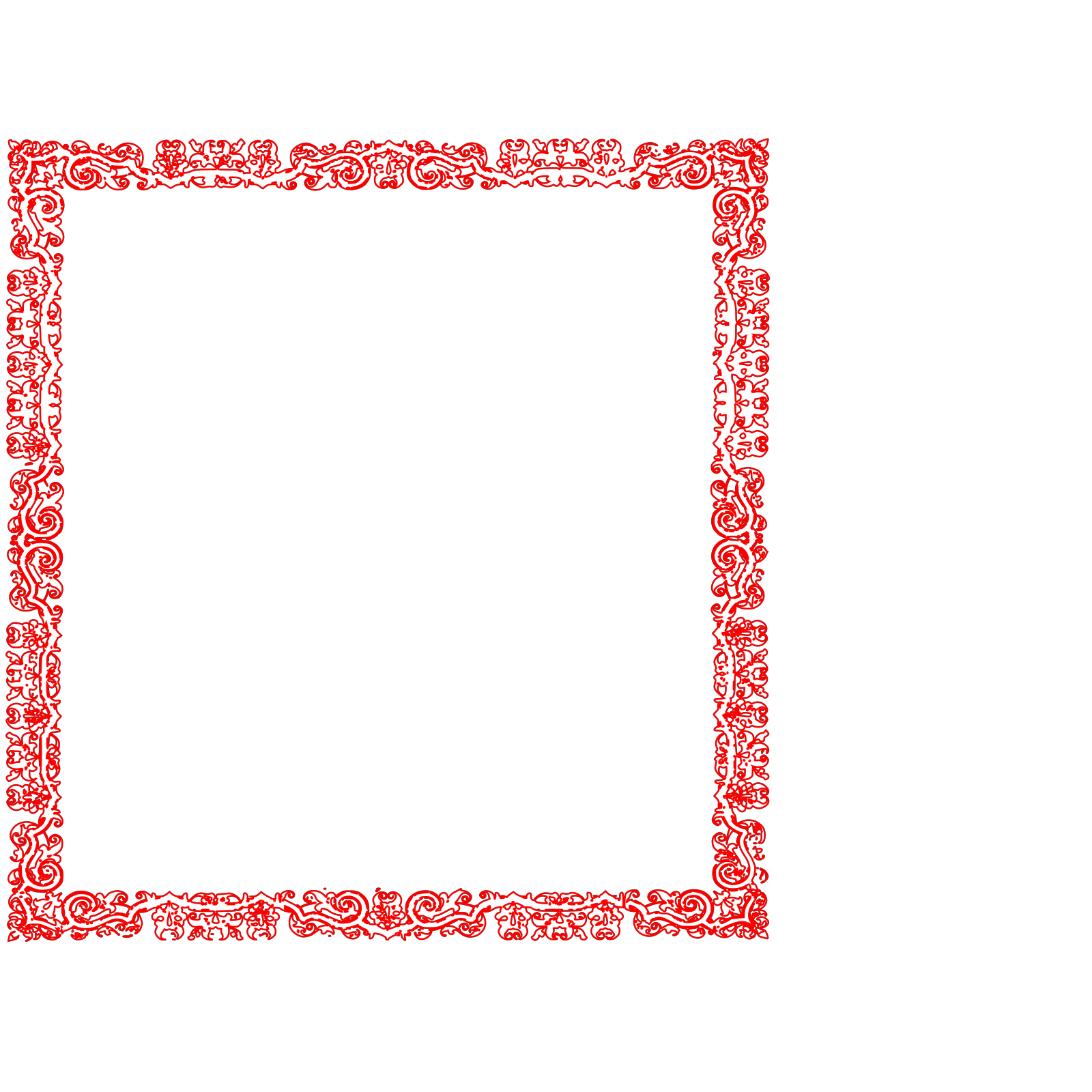 Rode rand PNG -afbeeldingen
