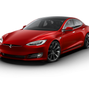 Kırmızı Tesla Model S PNG
