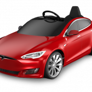 Kırmızı Tesla Model S PNG DOSYA