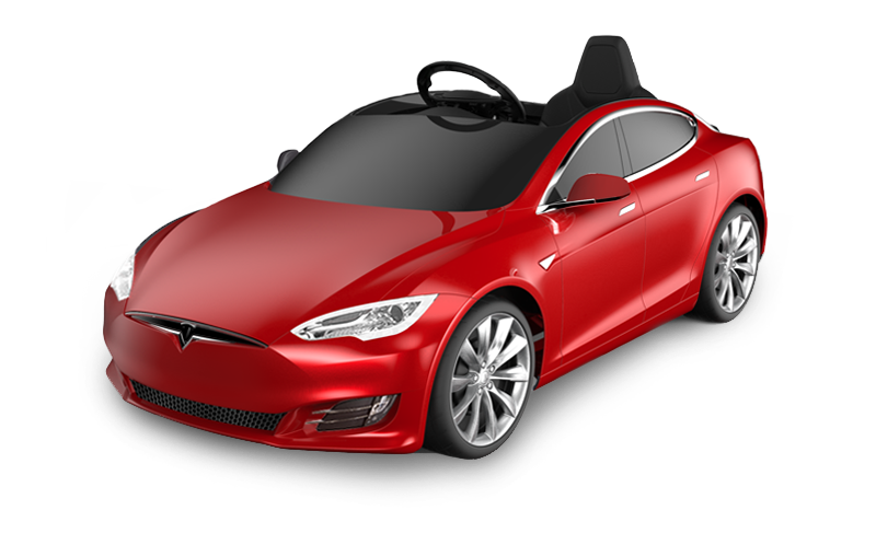 Kırmızı Tesla Model S PNG DOSYA