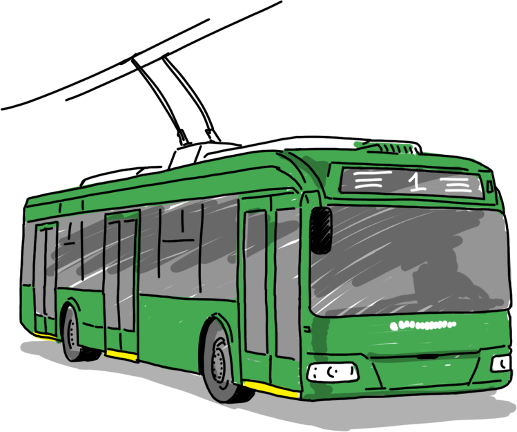 Trolleybus PNG Clipart