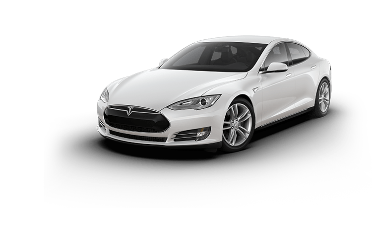 أبيض Tesla Model S PNG Cutout