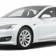 White Tesla Model S PNG Image