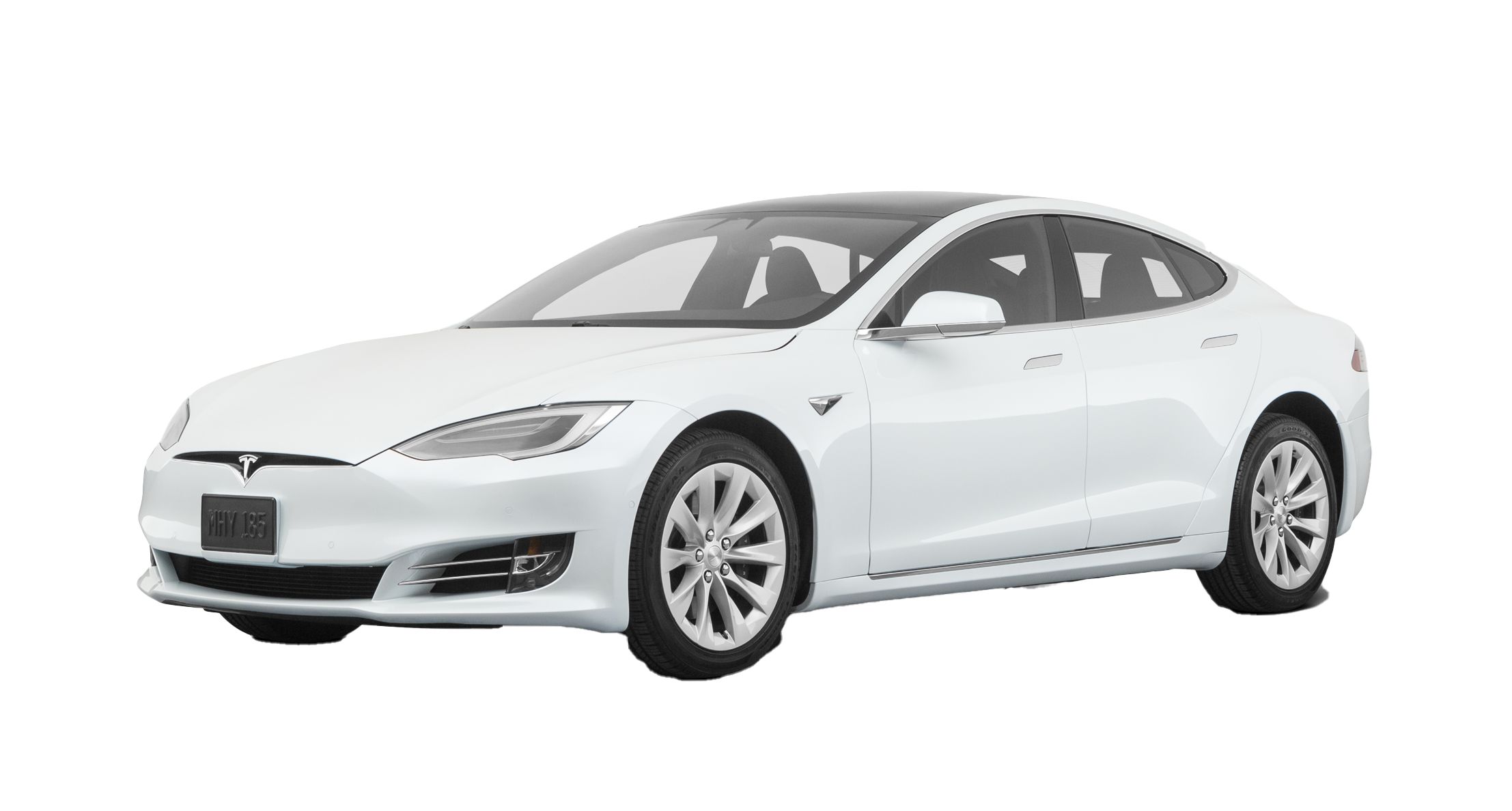 White Tesla Model S PNG Image HD