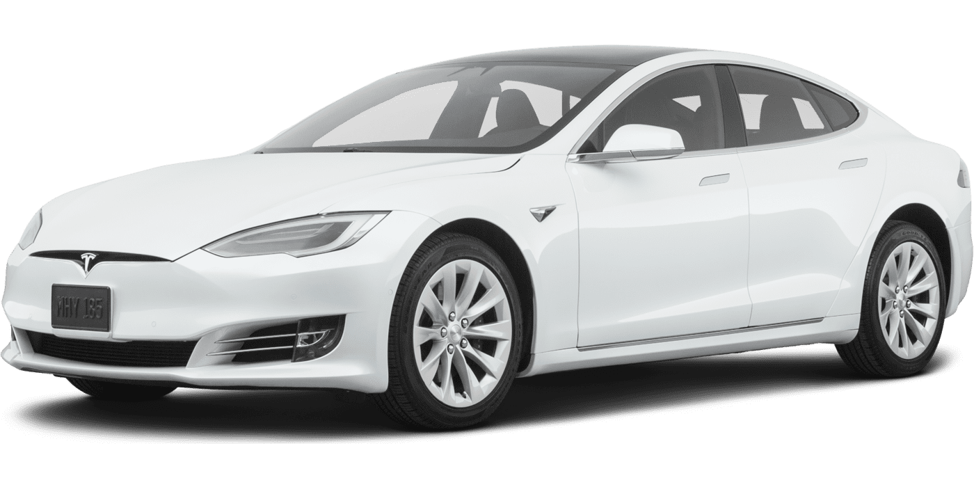 White Tesla Model S PNG Image