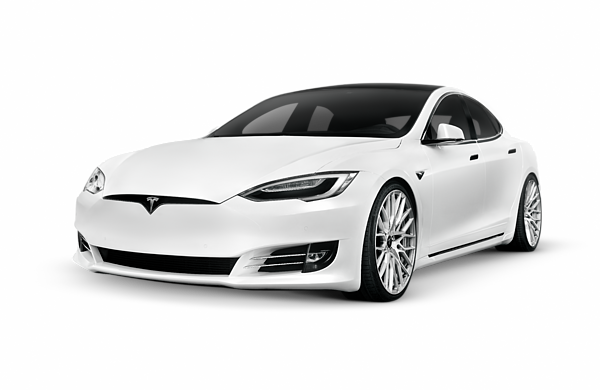 White Tesla Model S PNG Pic