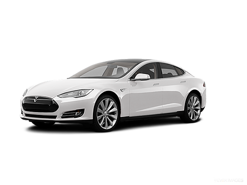 White Tesla Model S PNG