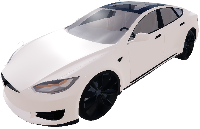 White Tesla Transparent