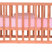 Wooden Infant Bed PNG Cutout
