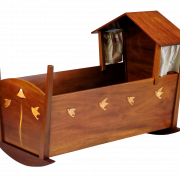 Wooden Infant Bed PNG File
