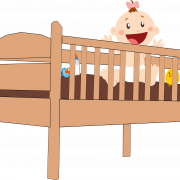 Images PNG de lit pour nourrissons en bois