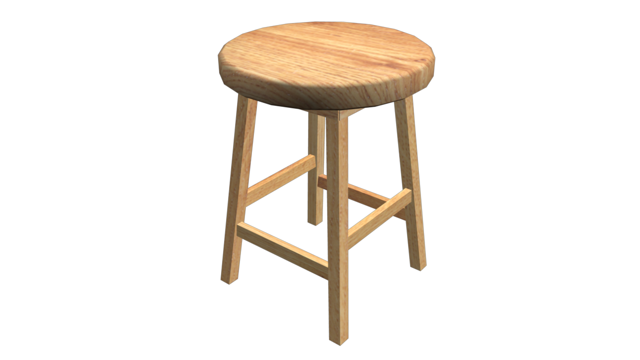 Wooden Stool PNG HD Image