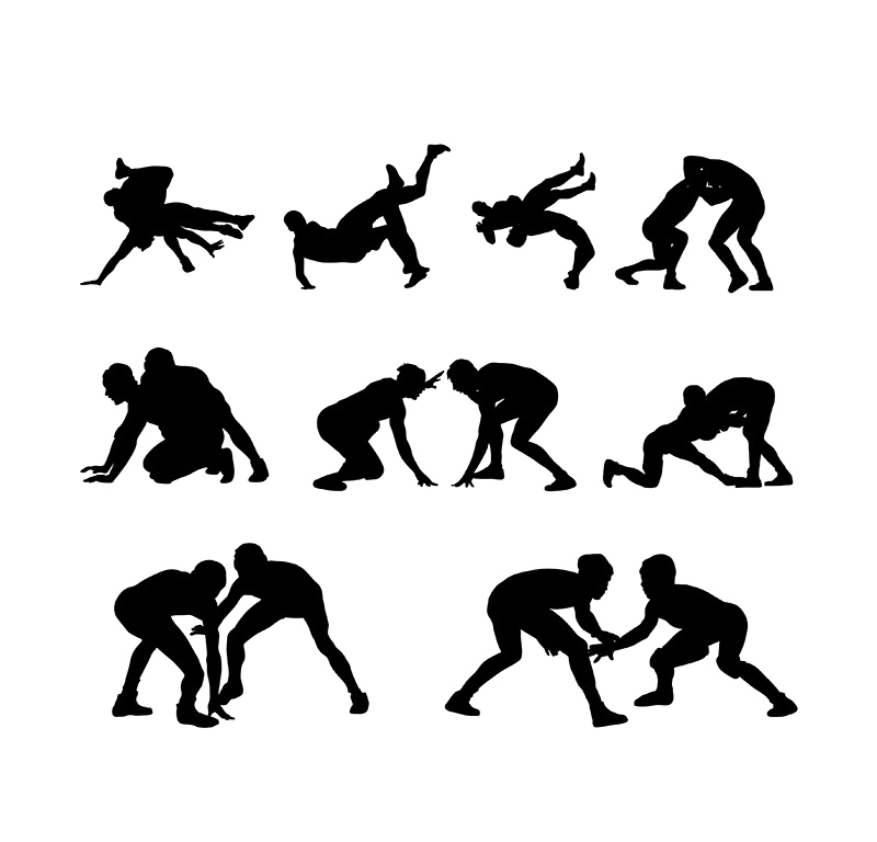 Wrestling Competition PNG Cutout