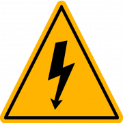 Yellow High Voltage Sign