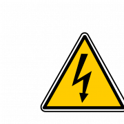 Yellow High Voltage Sign PNG Clipart