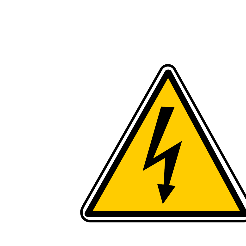 Yellow High Voltage Sign PNG Clipart