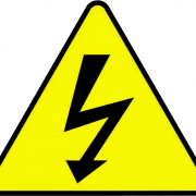 Yellow High Voltage Sign PNG Cutout