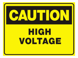 Yellow High Voltage Sign PNG File