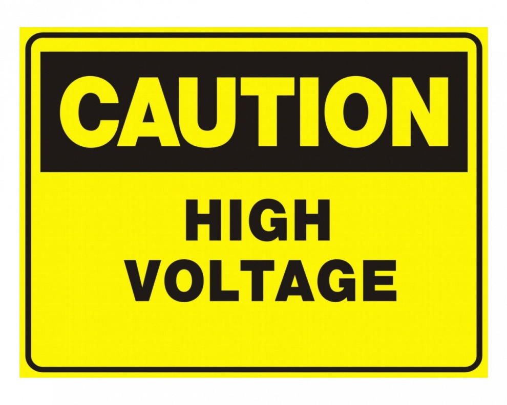 Yellow High Voltage Sign PNG File