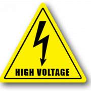 Imágenes PNG de señal de alto voltaje amarillo