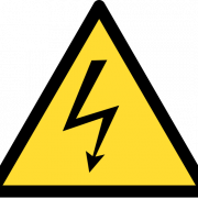 Yellow High Voltage Sign PNG Pic