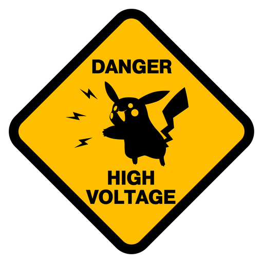 Yellow High Voltage Sign PNG Picture