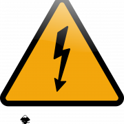 Yellow High Voltage Sign Transparent