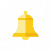 Notifica icona della campana di YouTube Pulsante giallo PNG Immagine