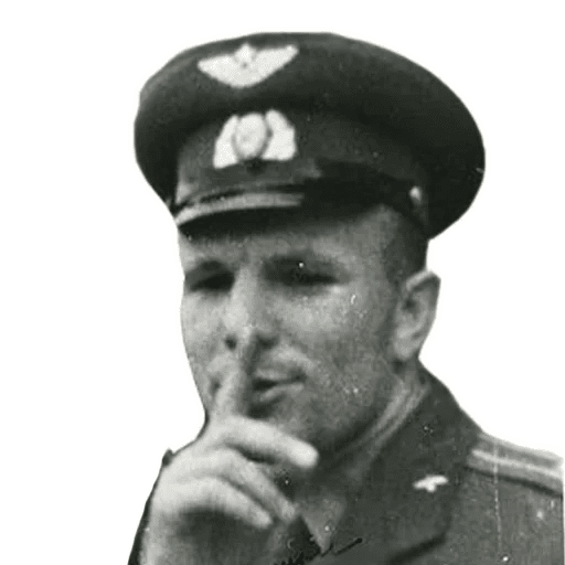 Yuri Gagarin Cosmonaut sovietico trasparente