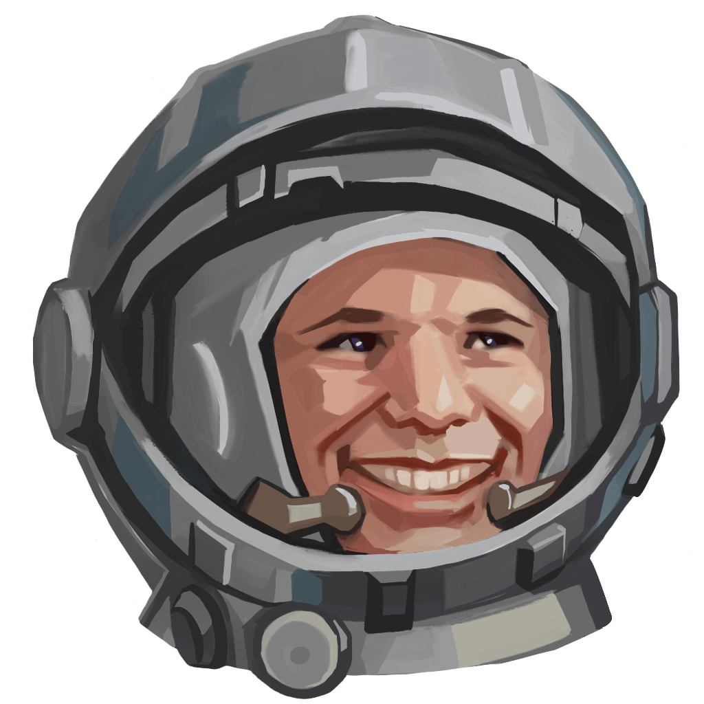 Yuri Gagarin transparant