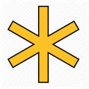 Asterisk Symbol Background PNG