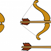 Arco de arco y flecha arco PNG tribal