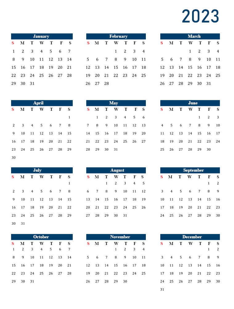 Calendar 2023 PNG Image HD