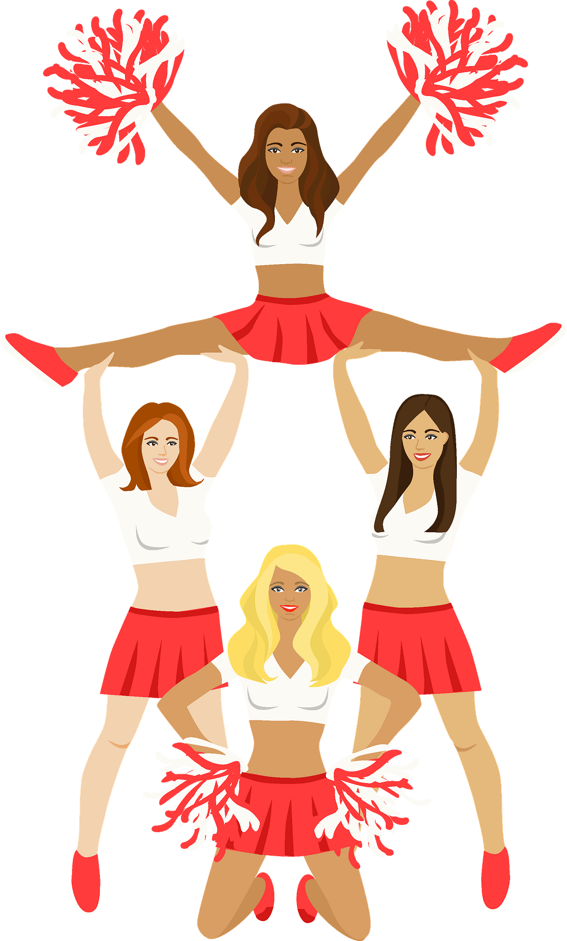 Cheerleader Group PNG Image