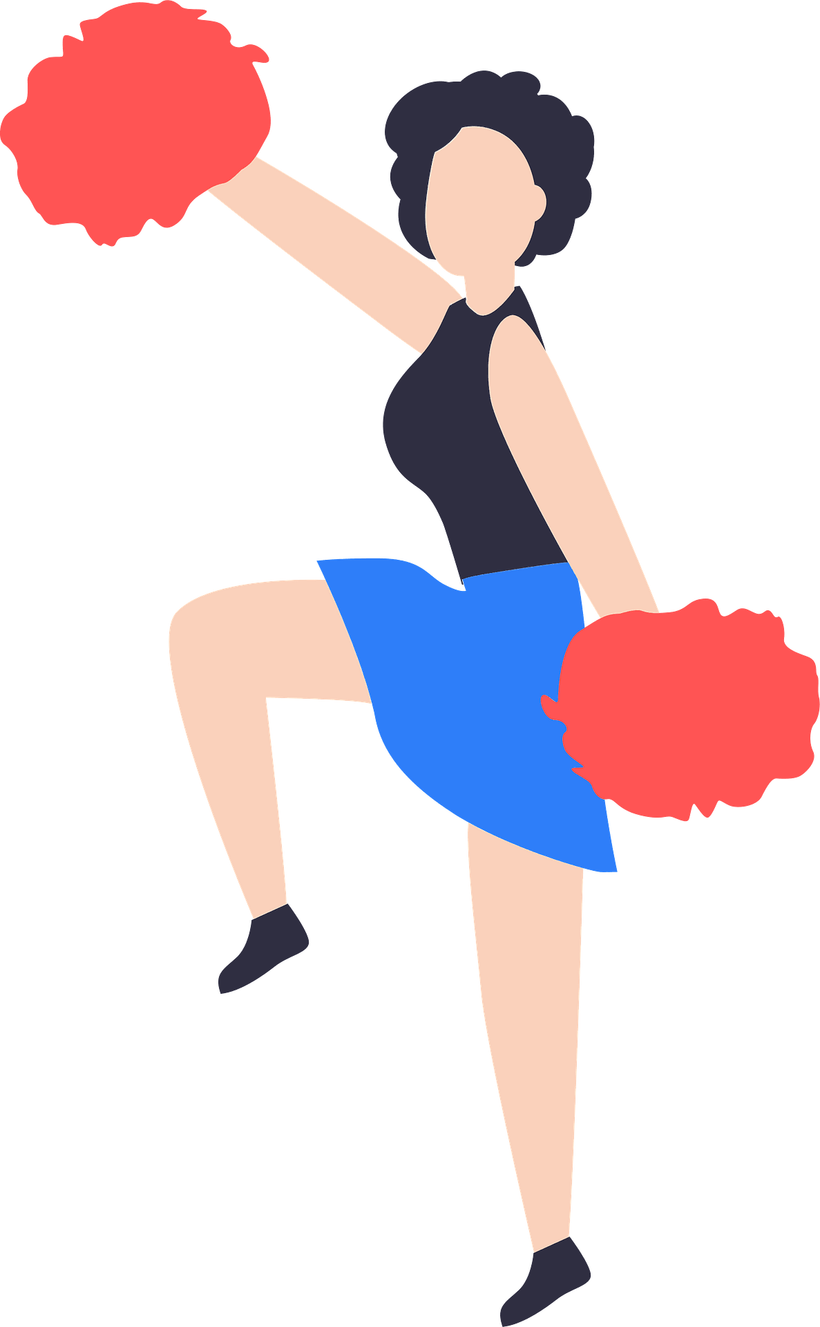 Cheerleader vector walang background