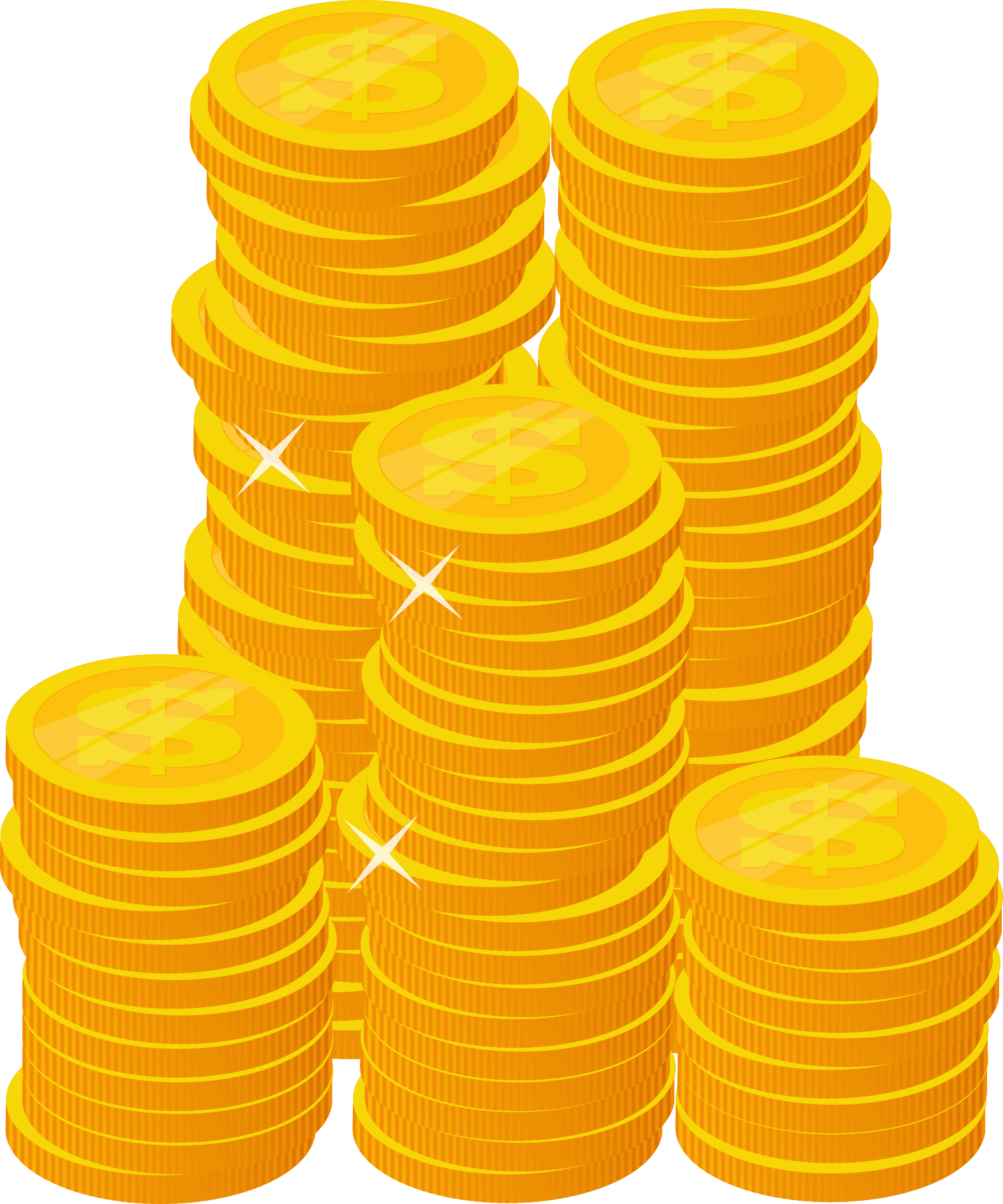 Coin Stack Investment No Background