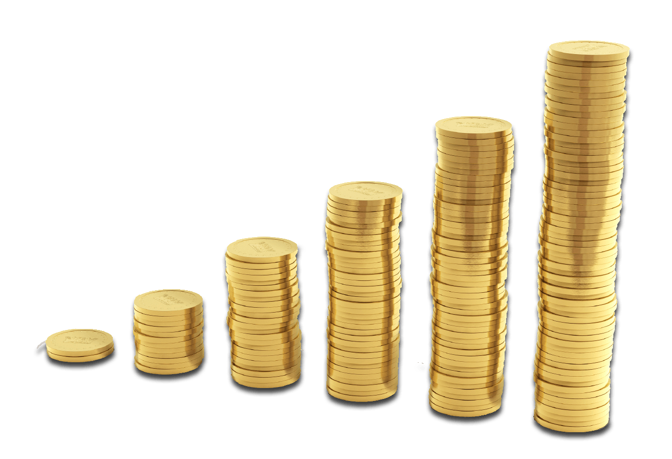 Coin Stack Investment PNG Cutout