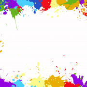 Colorful Splash Border PNG File