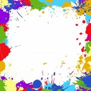 Image PNG de bordure déclaboussure colorée
