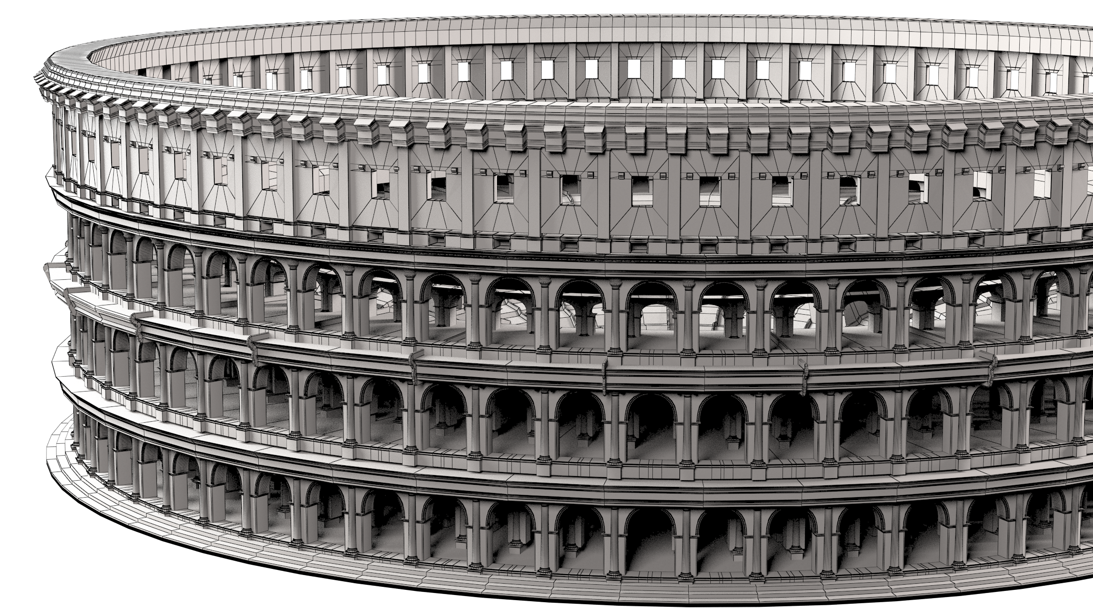 Colosseum Ancient Rome PNG Cutout