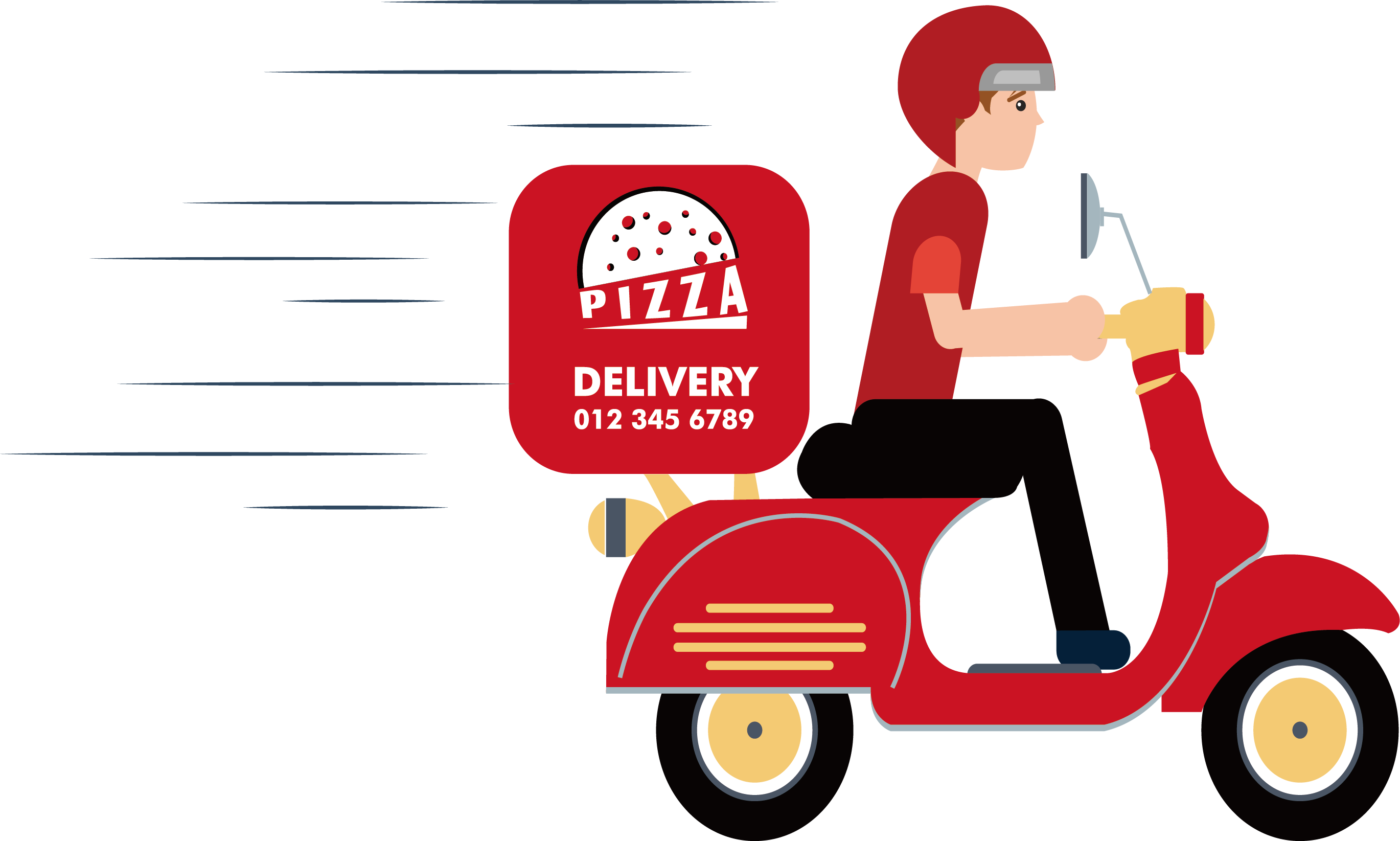 Delivery Scooter No Background
