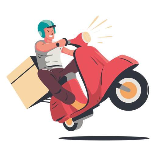 Delivery Scooter PNG Cutout