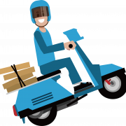 Levering Scooter PNG HD -afbeelding