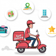 Delivery Scooter PNG Picture